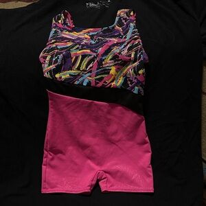 Danskin Multicolor and Pink Kids Bodysuit